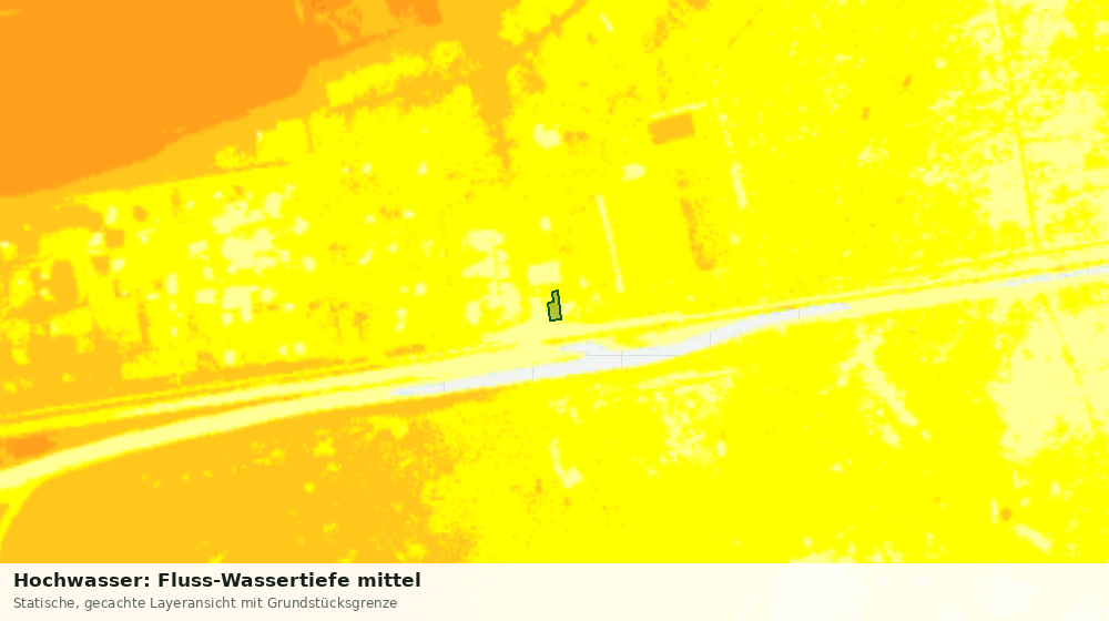 Statische Kartenansicht: Hochwasser: Fluss-Wassertiefe mittel