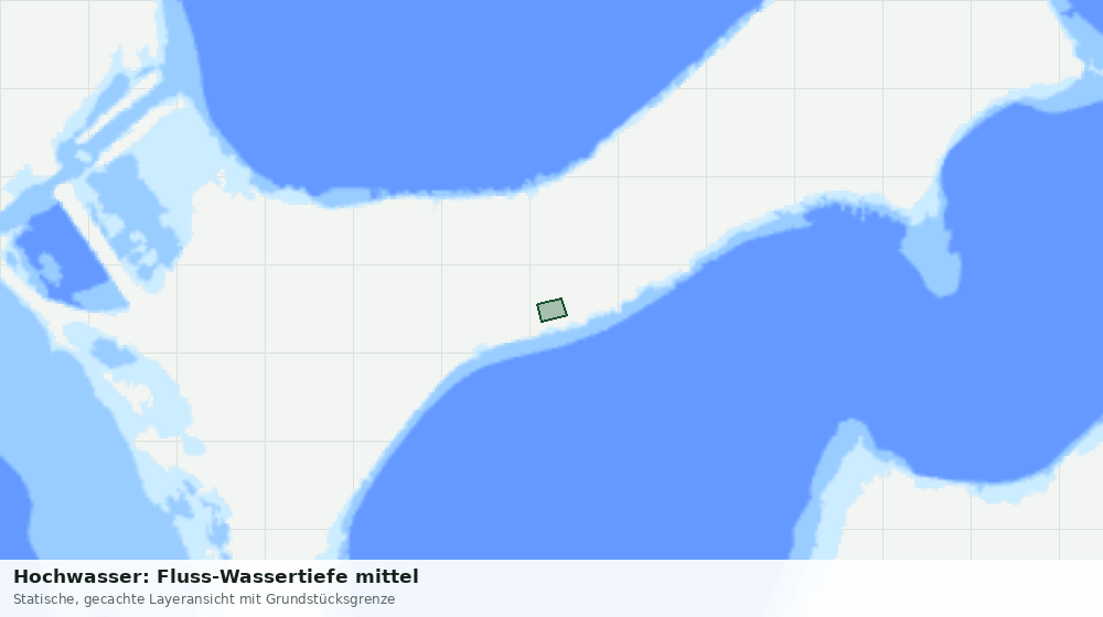 Statische Kartenansicht: Hochwasser: Fluss-Wassertiefe mittel