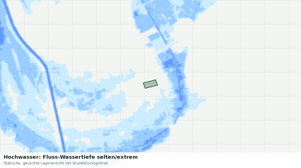 Statische Kartenansicht: Hochwasser: Fluss-Wassertiefe selten/extrem