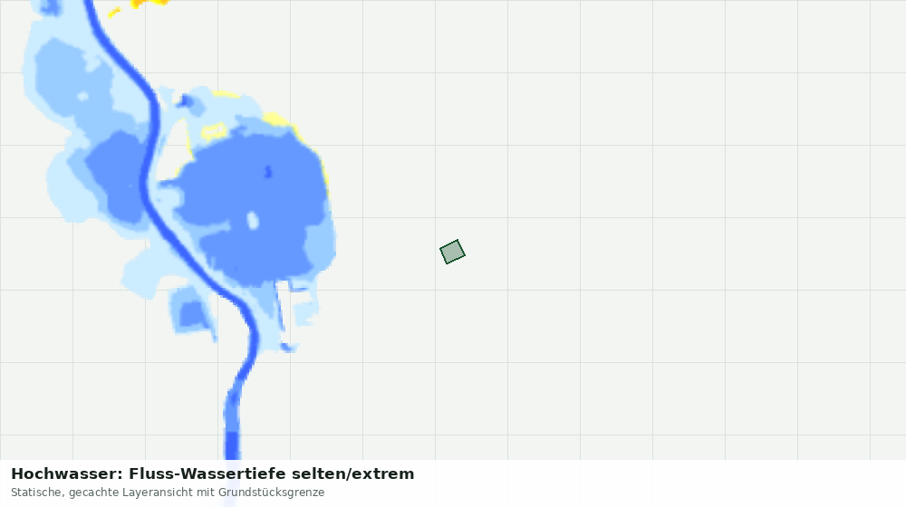 Statische Kartenansicht: Hochwasser: Fluss-Wassertiefe selten/extrem