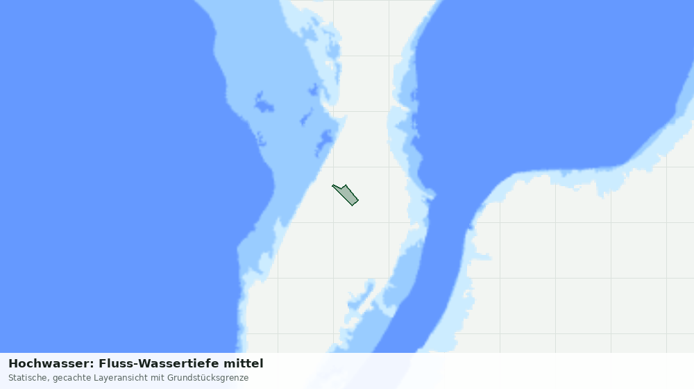 Statische Kartenansicht: Hochwasser: Fluss-Wassertiefe mittel