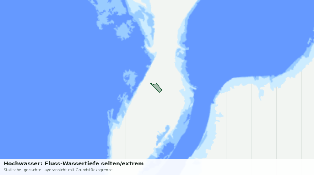 Statische Kartenansicht: Hochwasser: Fluss-Wassertiefe selten/extrem