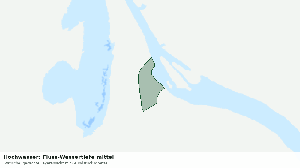 Statische Kartenansicht: Hochwasser: Fluss-Wassertiefe mittel