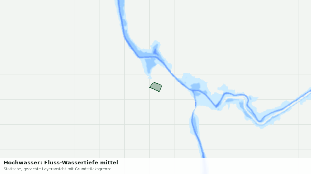 Statische Kartenansicht: Hochwasser: Fluss-Wassertiefe mittel