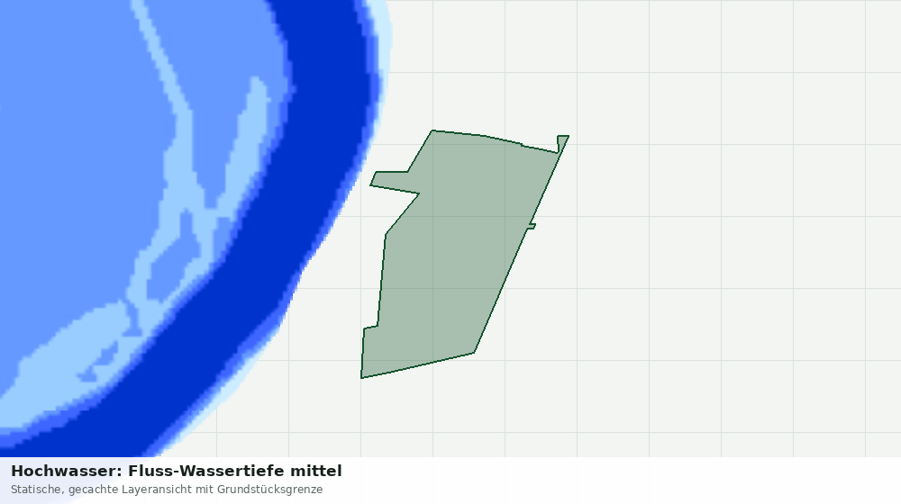 Statische Kartenansicht: Hochwasser: Fluss-Wassertiefe mittel