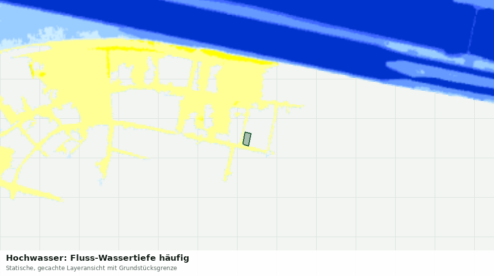 Statische Kartenansicht: Hochwasser: Fluss-Wassertiefe häufig