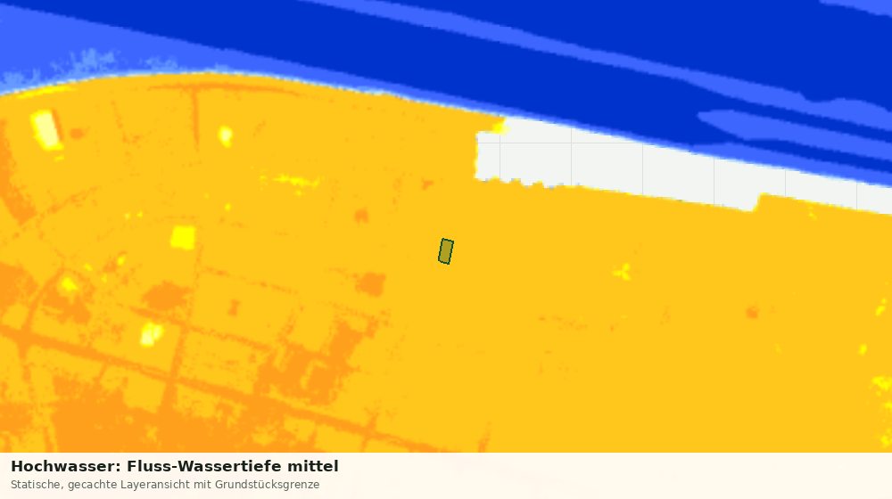 Statische Kartenansicht: Hochwasser: Fluss-Wassertiefe mittel