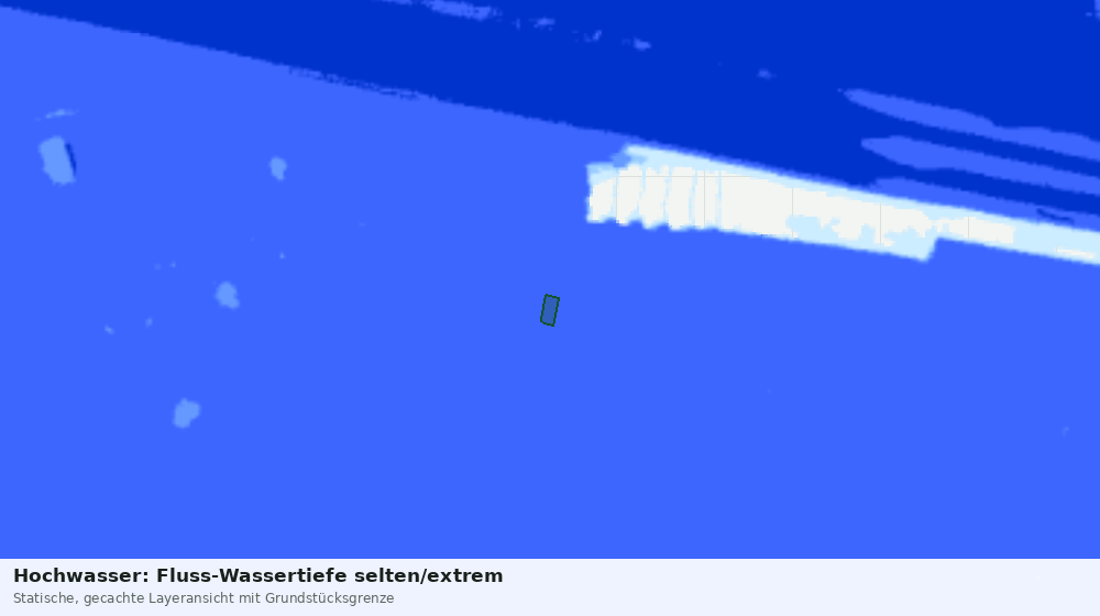 Statische Kartenansicht: Hochwasser: Fluss-Wassertiefe selten/extrem