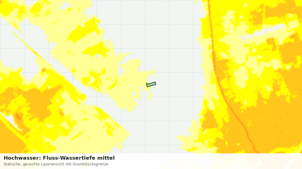 Statische Kartenansicht: Hochwasser: Fluss-Wassertiefe mittel