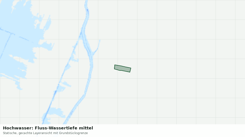 Statische Kartenansicht: Hochwasser: Fluss-Wassertiefe mittel