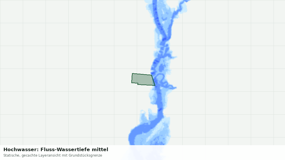 Statische Kartenansicht: Hochwasser: Fluss-Wassertiefe mittel