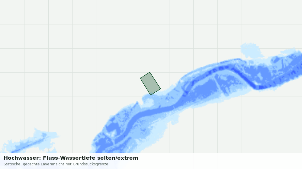Statische Kartenansicht: Hochwasser: Fluss-Wassertiefe selten/extrem