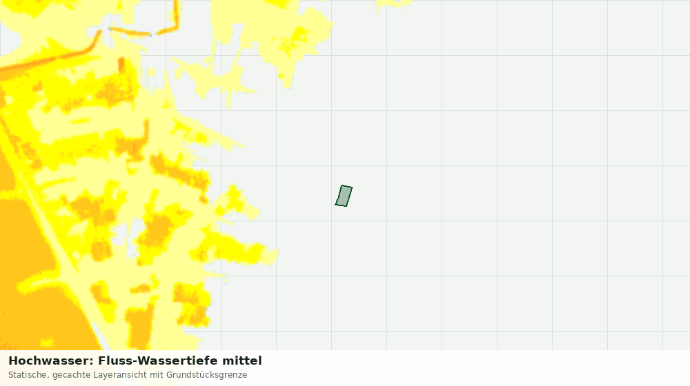 Statische Kartenansicht: Hochwasser: Fluss-Wassertiefe mittel