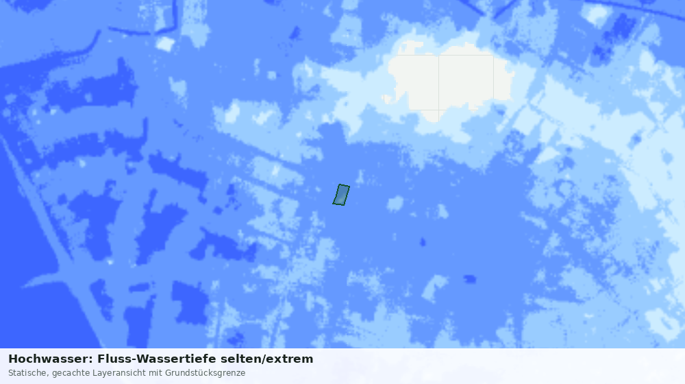 Statische Kartenansicht: Hochwasser: Fluss-Wassertiefe selten/extrem