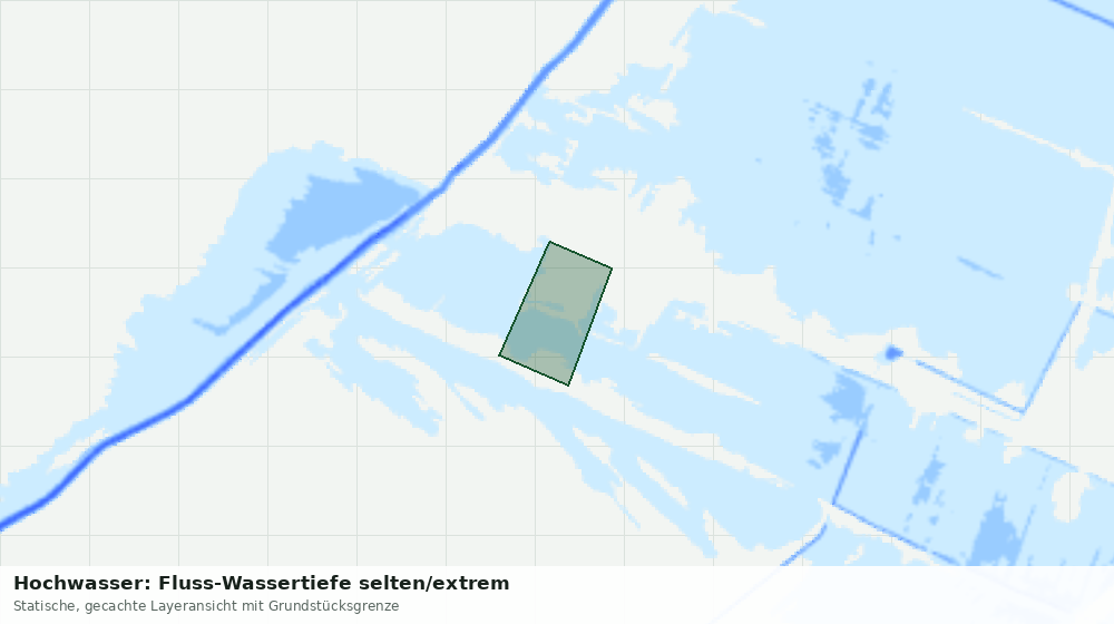 Statische Kartenansicht: Hochwasser: Fluss-Wassertiefe selten/extrem