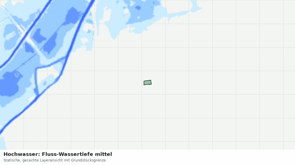 Statische Kartenansicht: Hochwasser: Fluss-Wassertiefe mittel