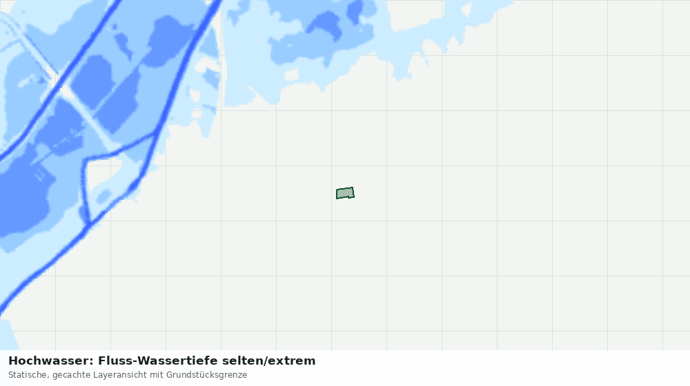 Statische Kartenansicht: Hochwasser: Fluss-Wassertiefe selten/extrem