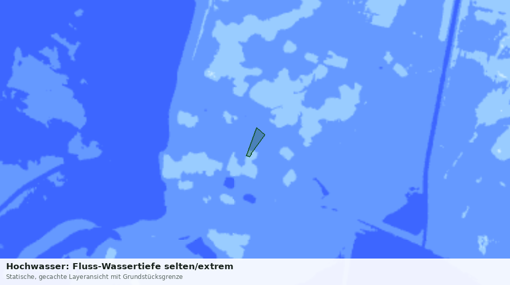 Statische Kartenansicht: Hochwasser: Fluss-Wassertiefe selten/extrem