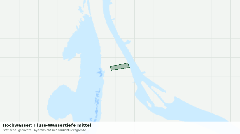 Statische Kartenansicht: Hochwasser: Fluss-Wassertiefe mittel