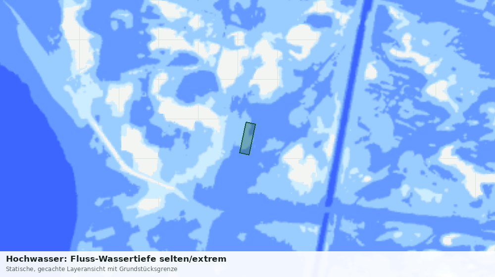 Statische Kartenansicht: Hochwasser: Fluss-Wassertiefe selten/extrem