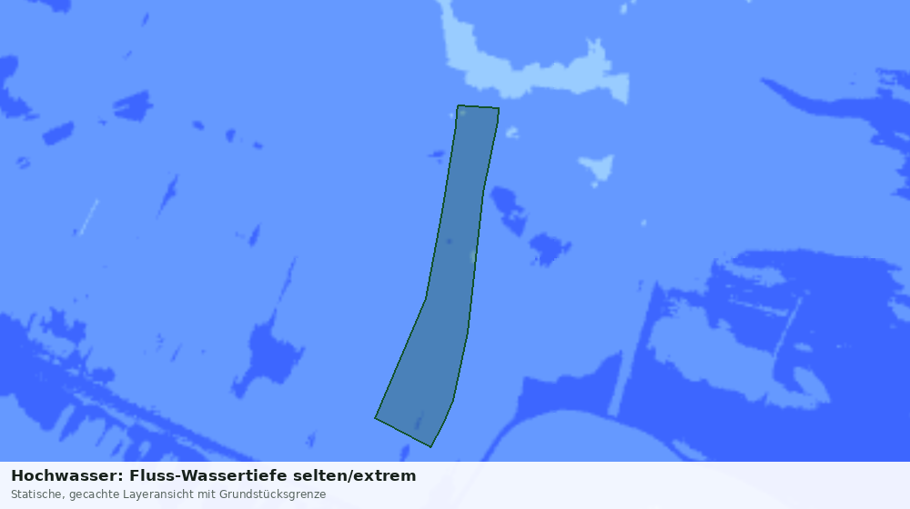 Statische Kartenansicht: Hochwasser: Fluss-Wassertiefe selten/extrem