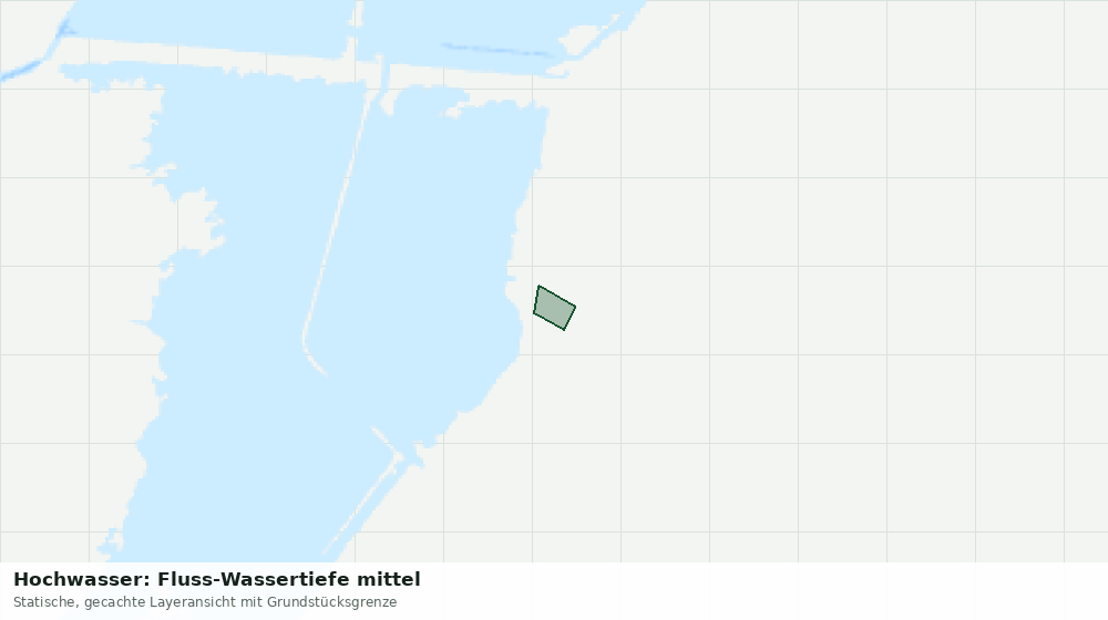 Statische Kartenansicht: Hochwasser: Fluss-Wassertiefe mittel