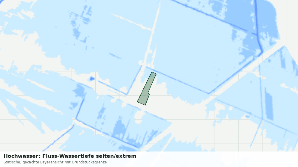 Statische Kartenansicht: Hochwasser: Fluss-Wassertiefe selten/extrem