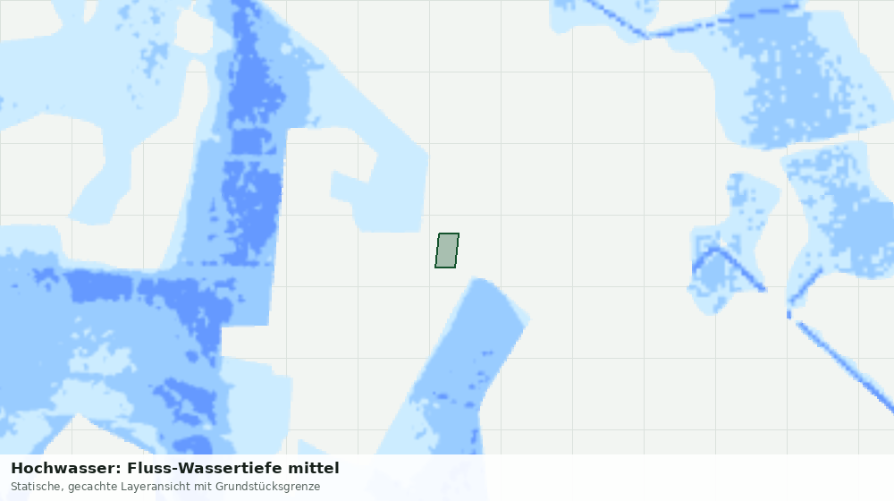Statische Kartenansicht: Hochwasser: Fluss-Wassertiefe mittel