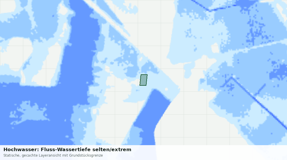 Statische Kartenansicht: Hochwasser: Fluss-Wassertiefe selten/extrem