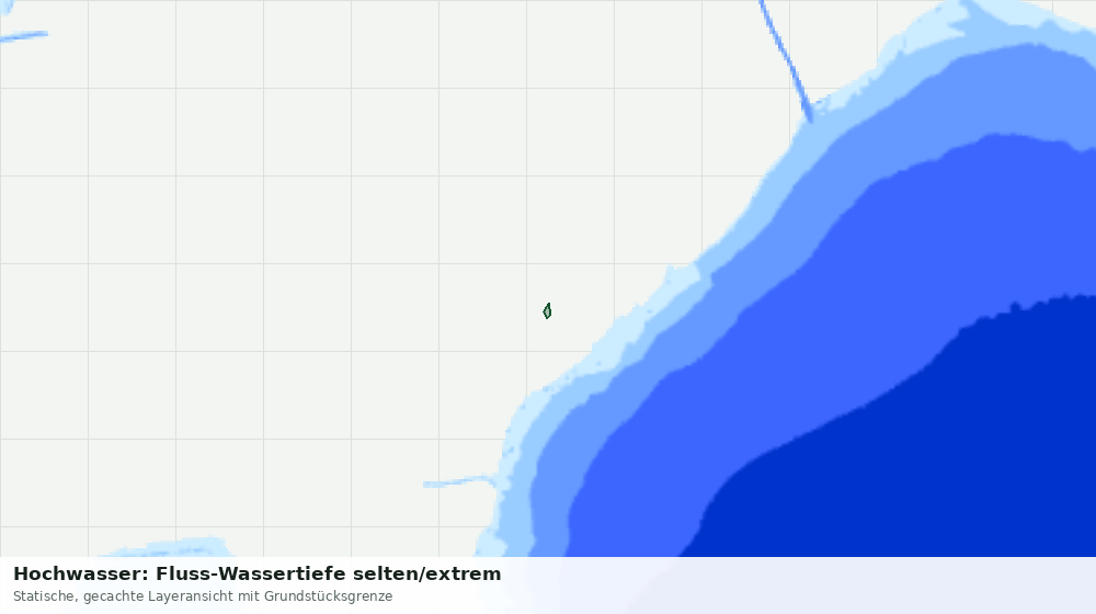 Statische Kartenansicht: Hochwasser: Fluss-Wassertiefe selten/extrem
