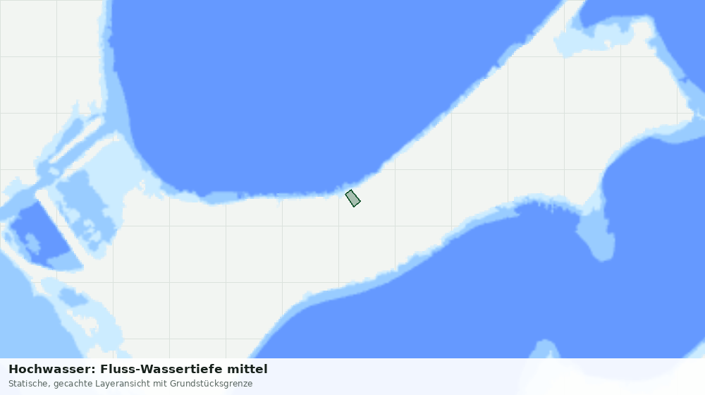 Statische Kartenansicht: Hochwasser: Fluss-Wassertiefe mittel