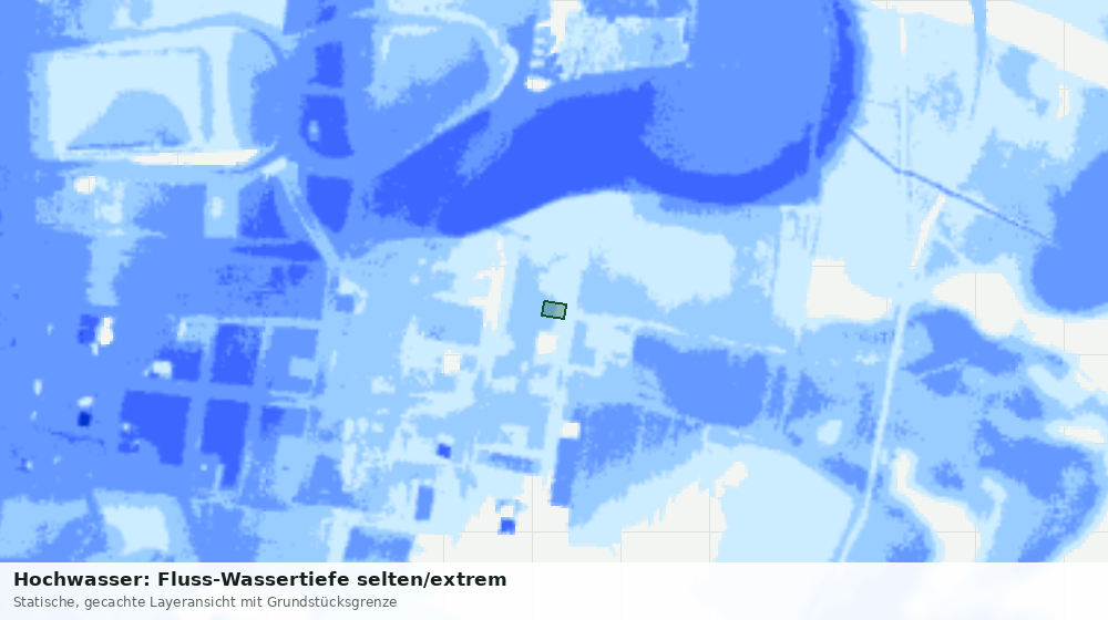 Statische Kartenansicht: Hochwasser: Fluss-Wassertiefe selten/extrem