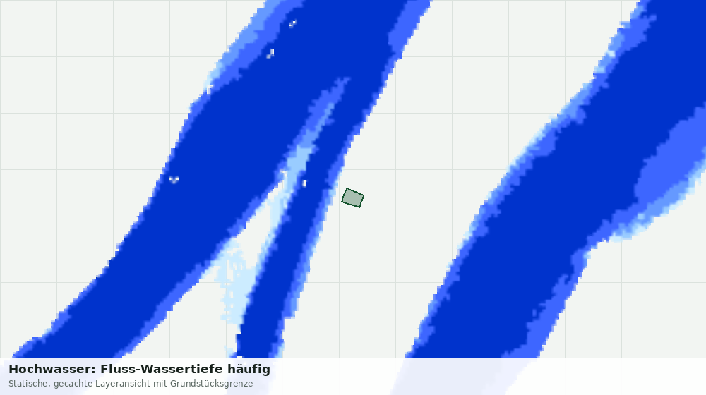 Statische Kartenansicht: Hochwasser: Fluss-Wassertiefe häufig
