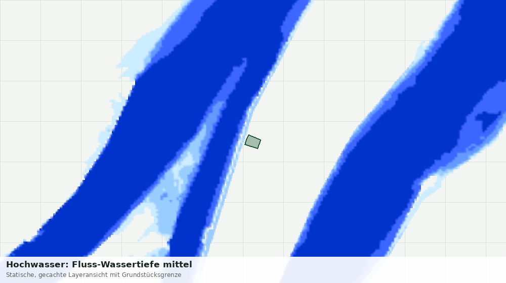 Statische Kartenansicht: Hochwasser: Fluss-Wassertiefe mittel