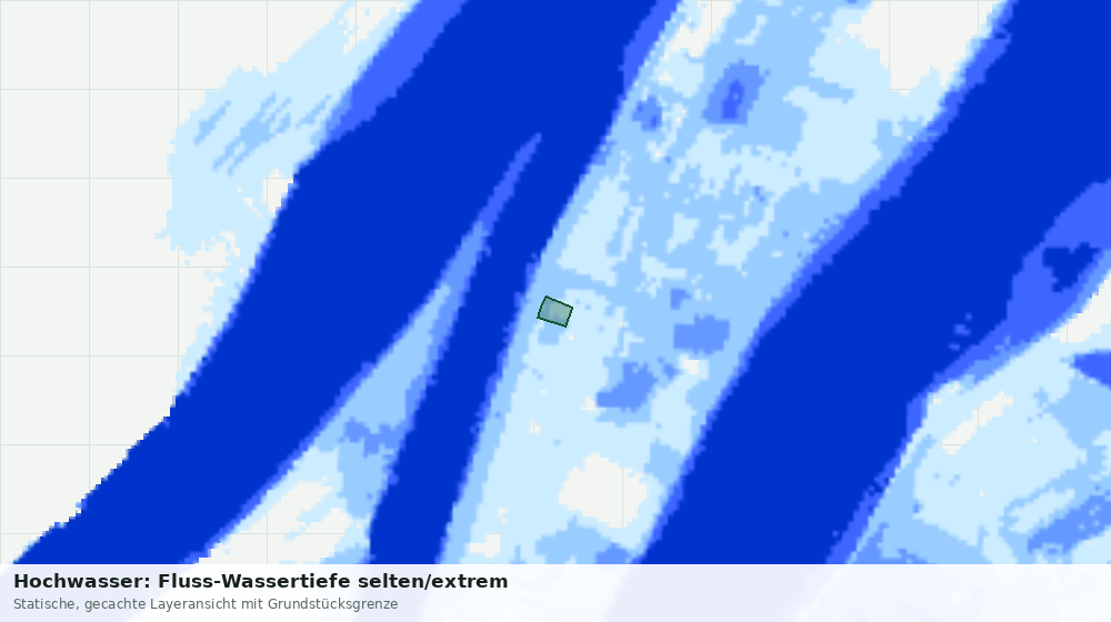 Statische Kartenansicht: Hochwasser: Fluss-Wassertiefe selten/extrem
