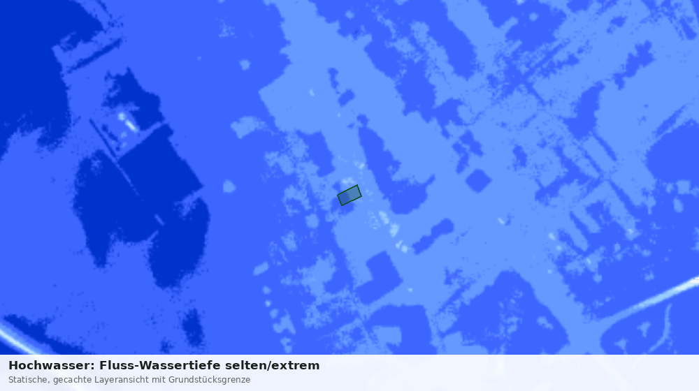 Statische Kartenansicht: Hochwasser: Fluss-Wassertiefe selten/extrem