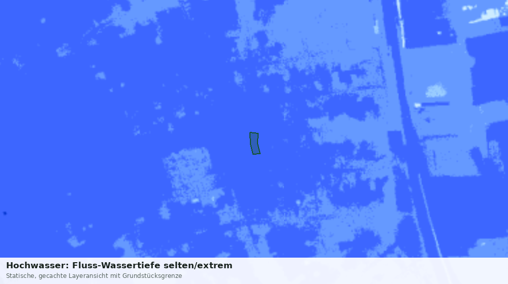 Statische Kartenansicht: Hochwasser: Fluss-Wassertiefe selten/extrem