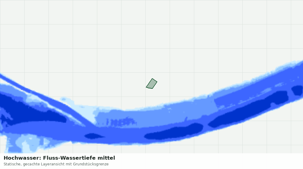 Statische Kartenansicht: Hochwasser: Fluss-Wassertiefe mittel