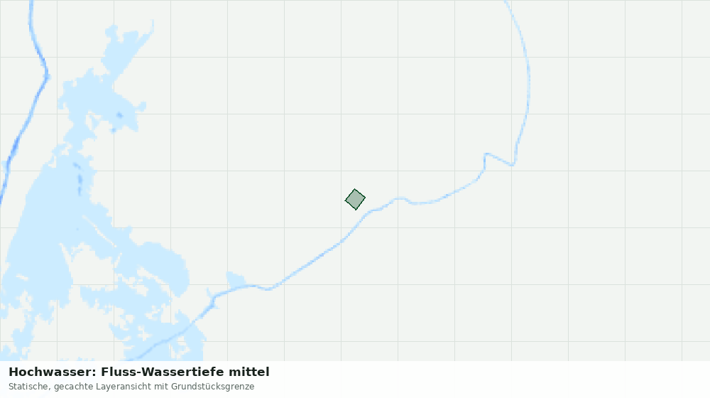 Statische Kartenansicht: Hochwasser: Fluss-Wassertiefe mittel