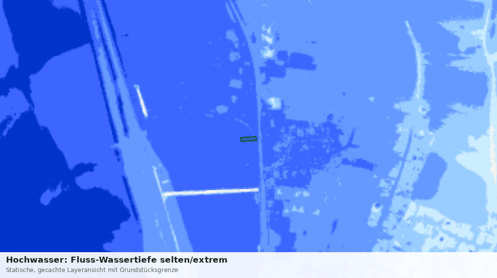 Statische Kartenansicht: Hochwasser: Fluss-Wassertiefe selten/extrem