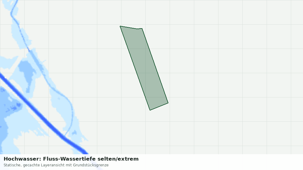 Statische Kartenansicht: Hochwasser: Fluss-Wassertiefe selten/extrem