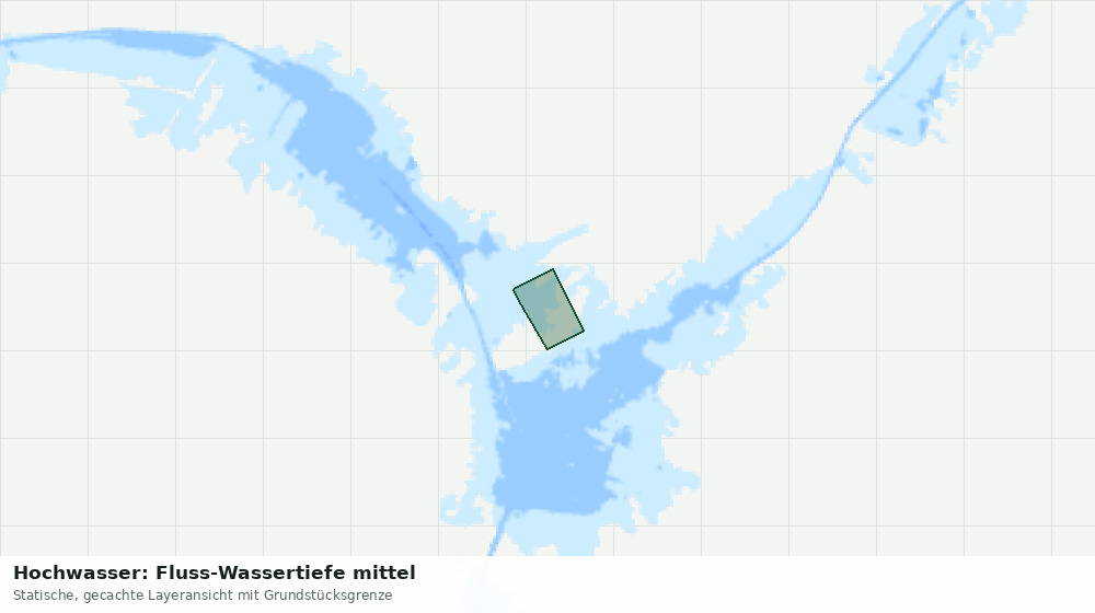Statische Kartenansicht: Hochwasser: Fluss-Wassertiefe mittel
