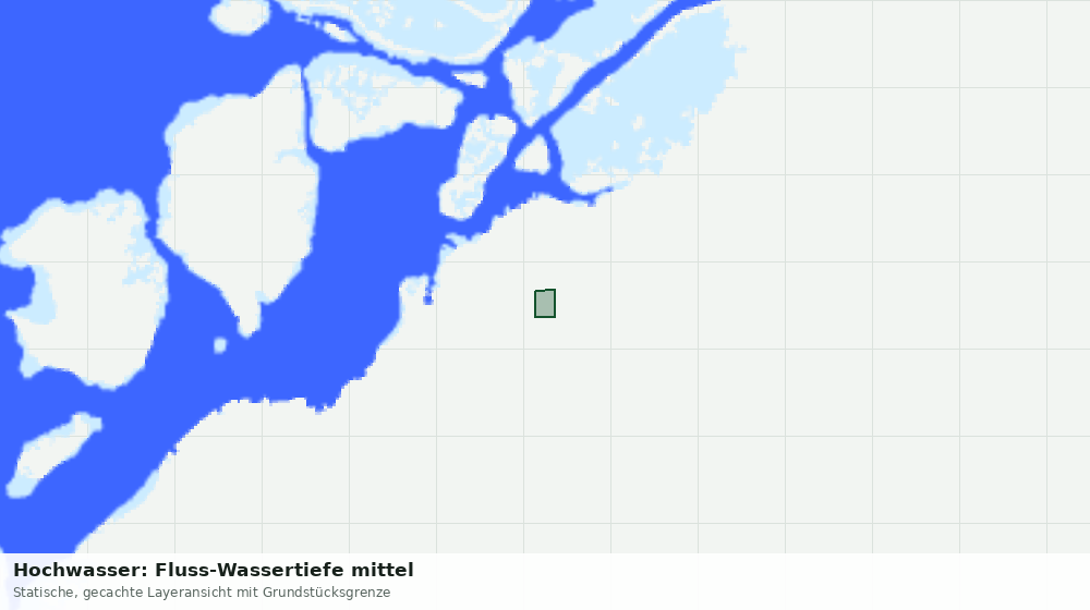 Statische Kartenansicht: Hochwasser: Fluss-Wassertiefe mittel