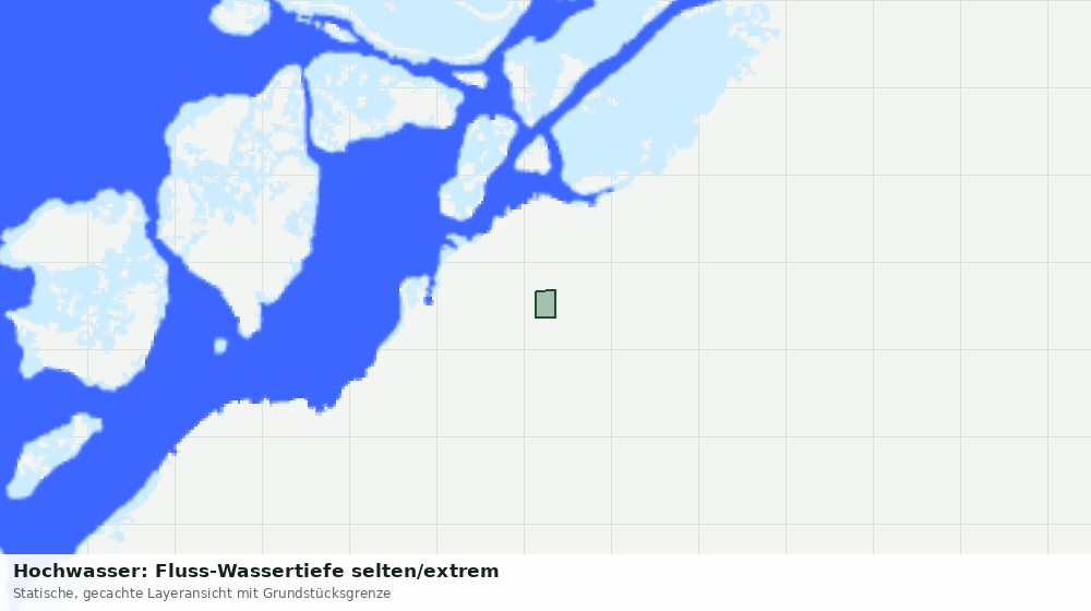 Statische Kartenansicht: Hochwasser: Fluss-Wassertiefe selten/extrem