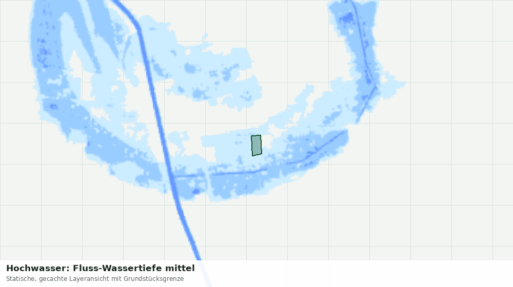 Statische Kartenansicht: Hochwasser: Fluss-Wassertiefe mittel