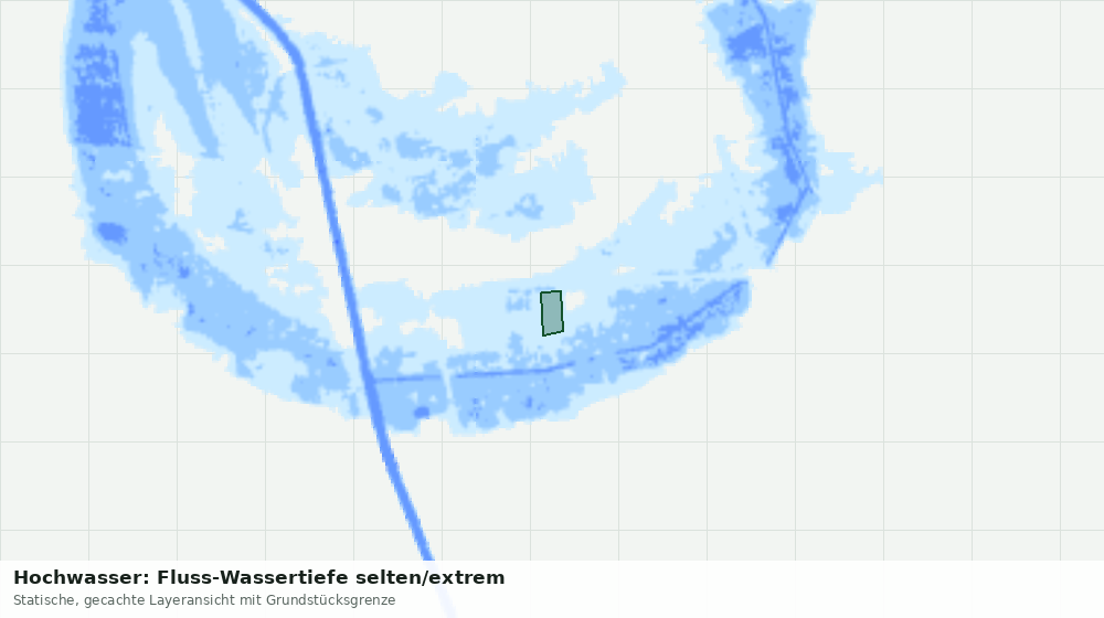 Statische Kartenansicht: Hochwasser: Fluss-Wassertiefe selten/extrem