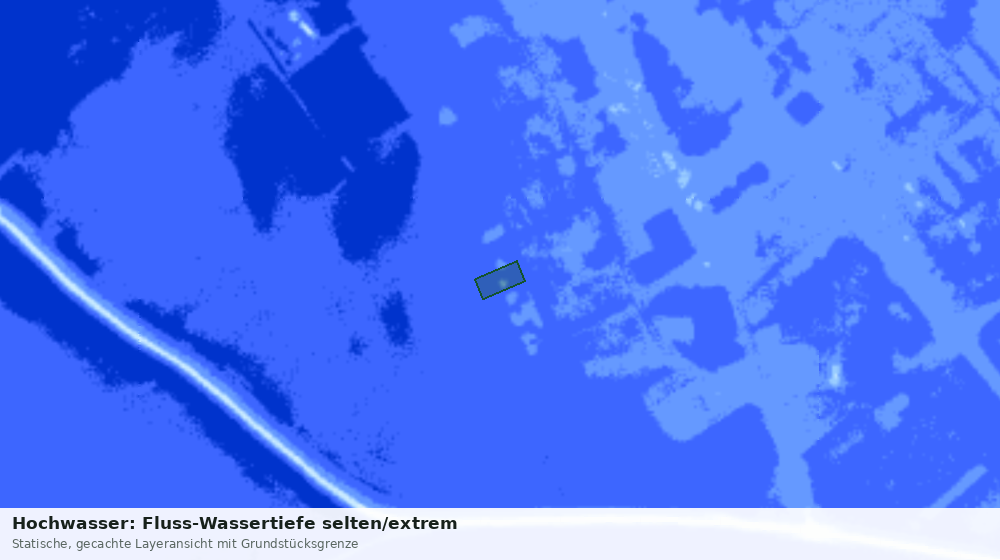 Statische Kartenansicht: Hochwasser: Fluss-Wassertiefe selten/extrem