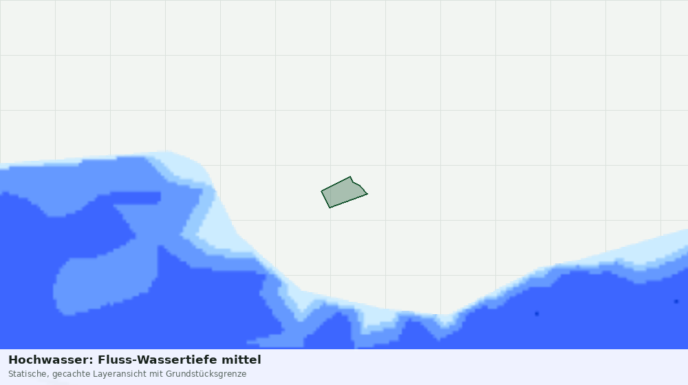Statische Kartenansicht: Hochwasser: Fluss-Wassertiefe mittel