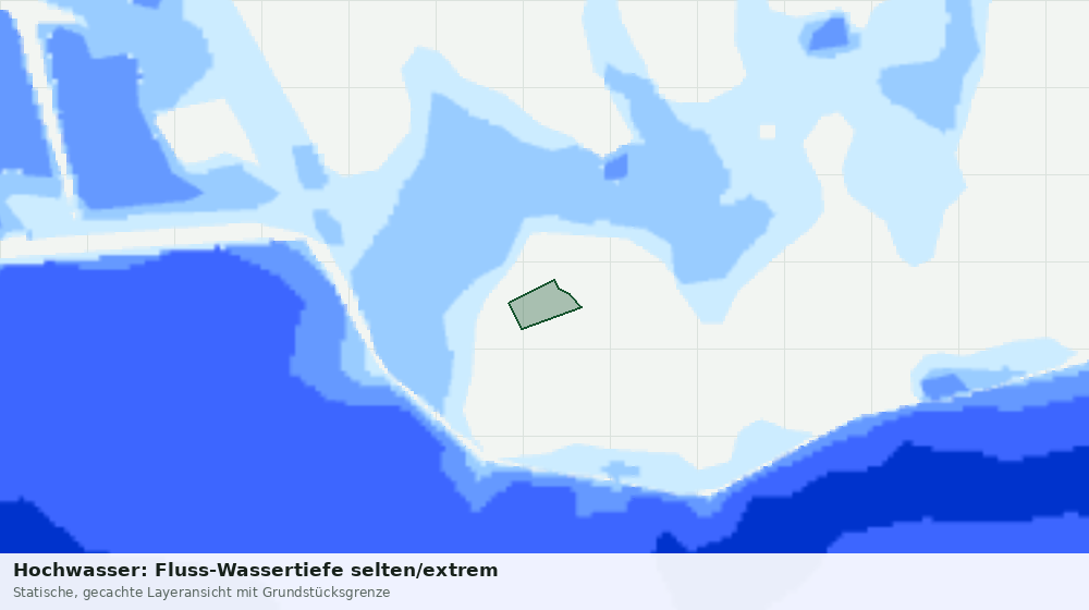 Statische Kartenansicht: Hochwasser: Fluss-Wassertiefe selten/extrem