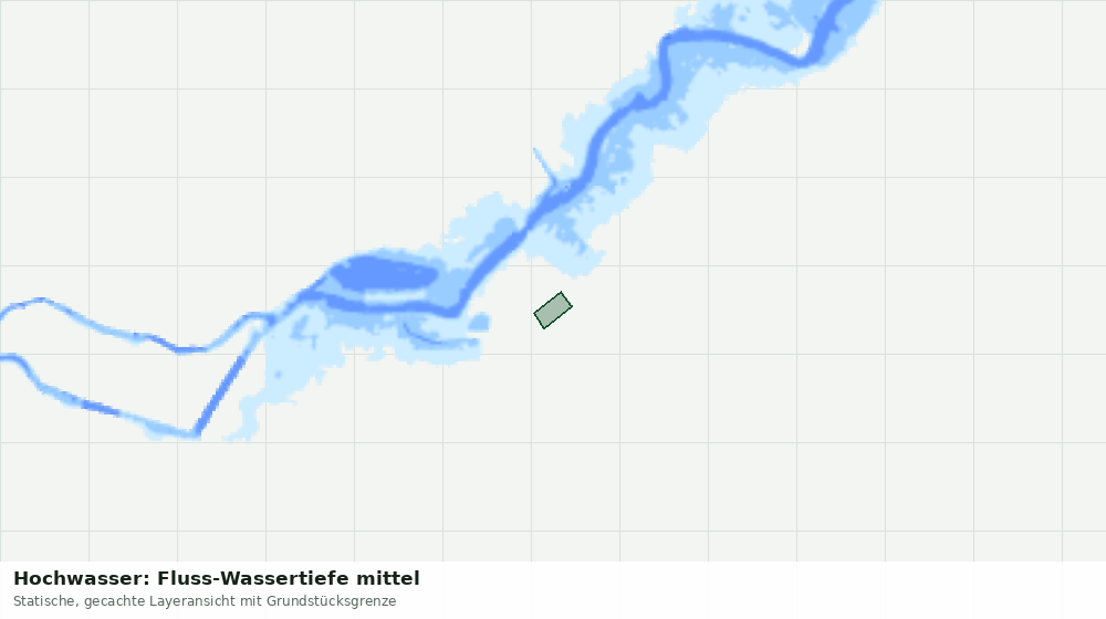 Statische Kartenansicht: Hochwasser: Fluss-Wassertiefe mittel